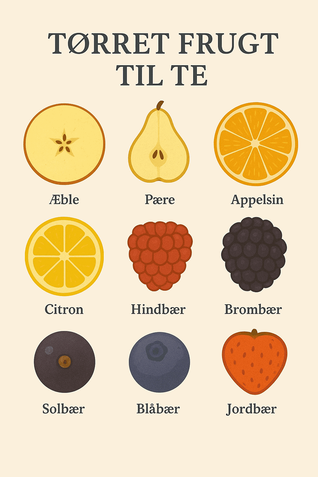 tørret frugt til te