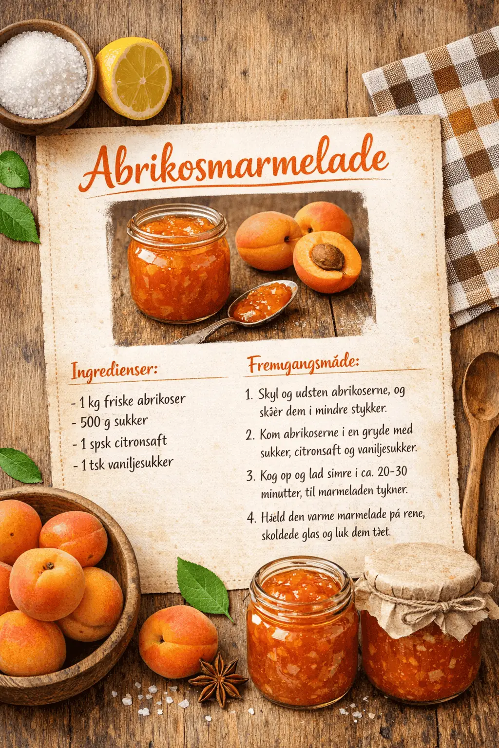 opskrift på abrikosmarmelade